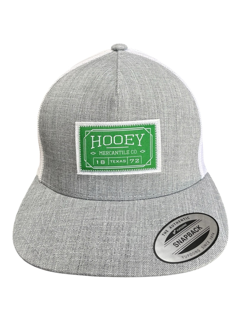 New HOOEY Gray & White Snapback Cap Hat